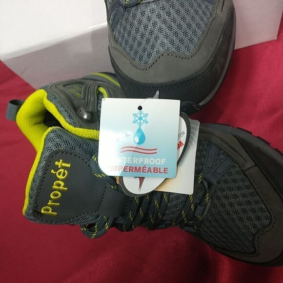 Propet WBA002M Woman's SZ 7W Peak Water Proof Lace up Hiking Gray/Lime Diabetic. - Picture 9 of 11
